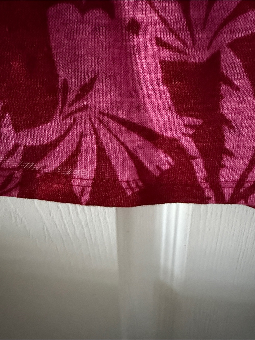 Cynthia Rowley Berry and Pink Tropical-Print Short Sleeve Top - Picture 4 of 5